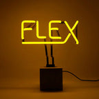Gelbe Flex-Neonlampe