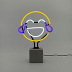 Panneau néon 'Laugh Emoji' (Rire)