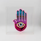 large acrylic box neon all seeing eye 