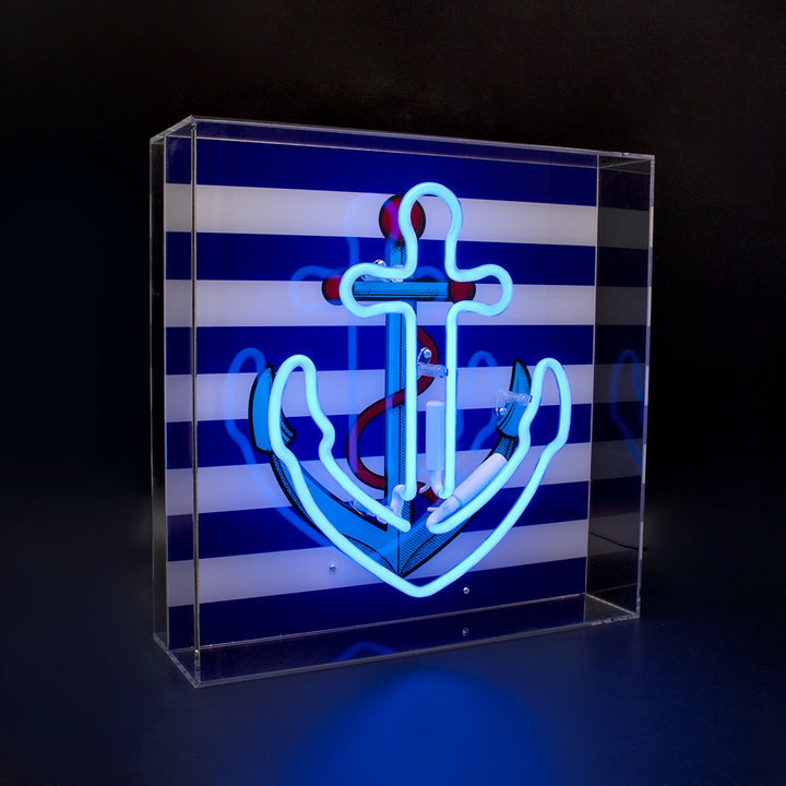 Regalo de diseño – large acrylic box neon anchor LACBN ANCHOR 5060081504519