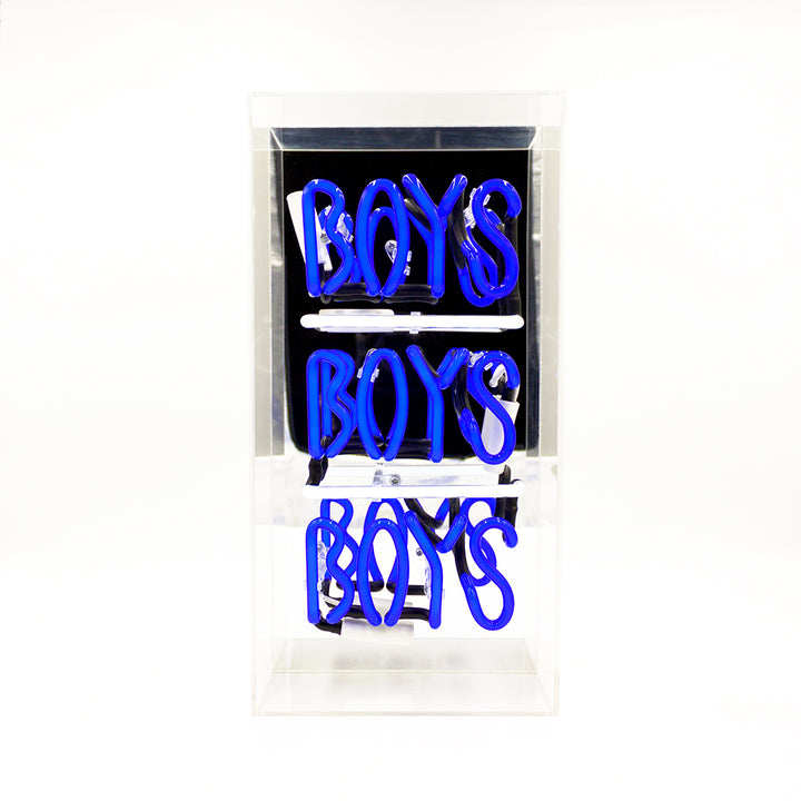 acrylic box neon boys boys boys 