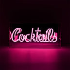 Oggetto regalo di design – acrylic box neon cocktails pink ACBN COCKT PK 5060081504366