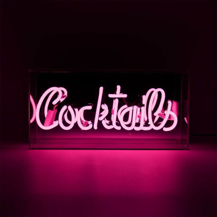 acrylic box neon cocktails pink ACBN COCKT PK 5060081504366