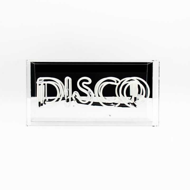 acrylic box neon disco pink 
