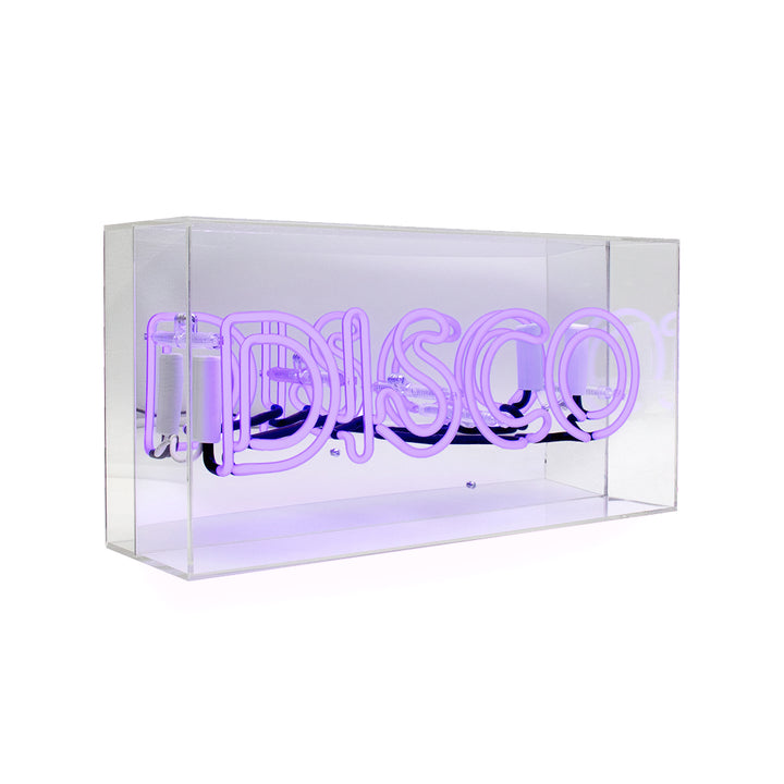 Regalo de diseño – acrylic box neon disco purple 