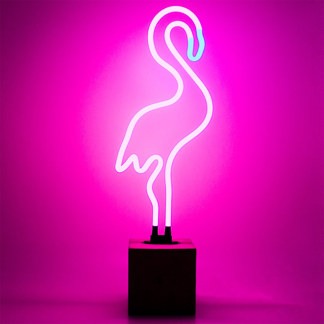 Regalo de diseño – neon concrete base flamingo NSET FLAMINGO 5060081503369