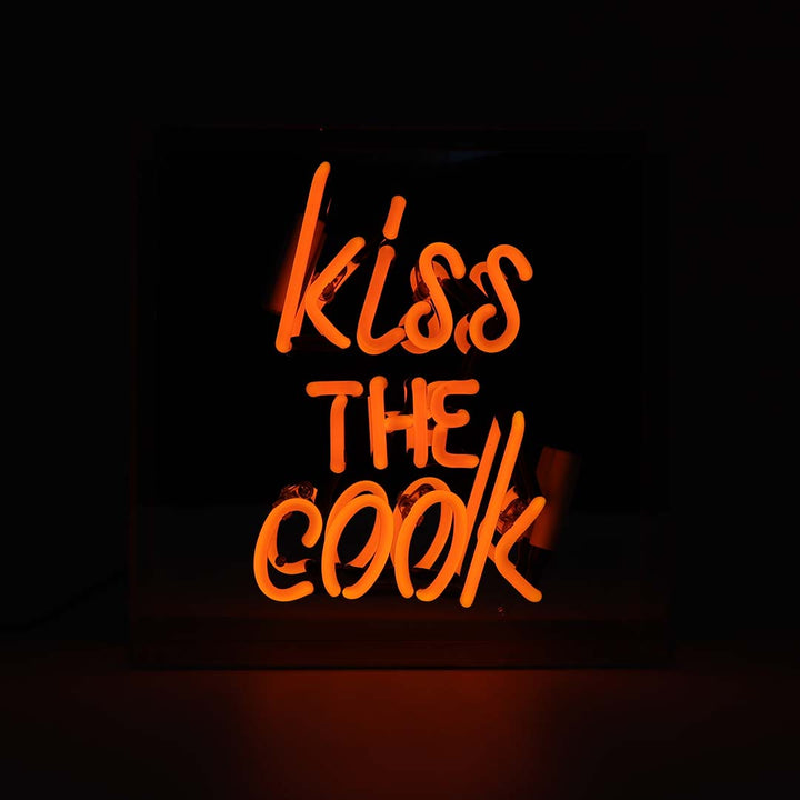 Néon KISS THE COOK Orange Locomocean | Boutique d'objets cadeaux designs 