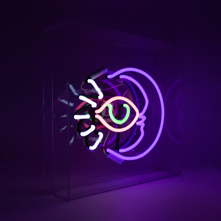 large acrylic box neon moon 