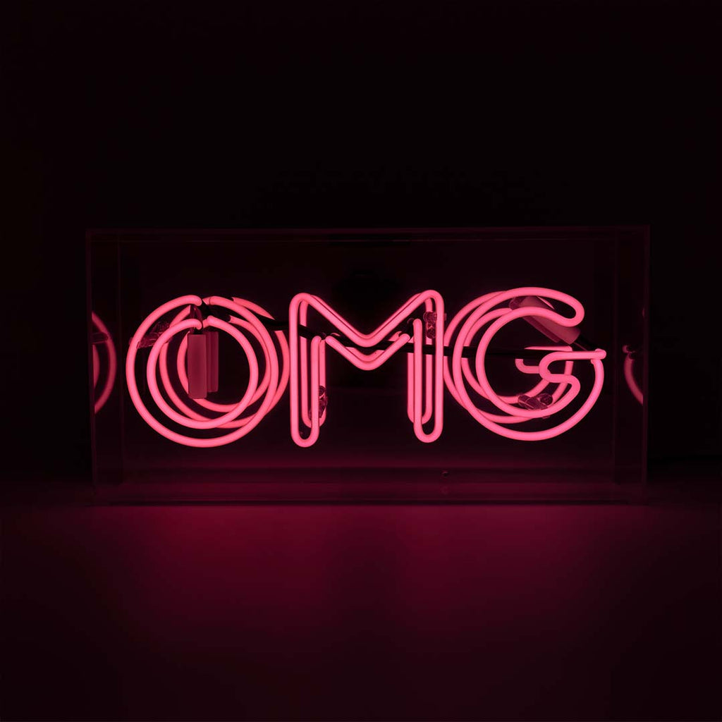 Oggetto regalo di design – acrylic box neon omg pink ACBN OMG 5060081504441