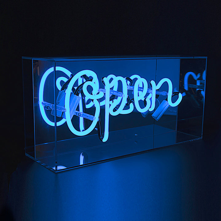 acrylic box neon open 