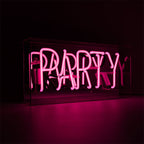 acrylic box neon party pink 