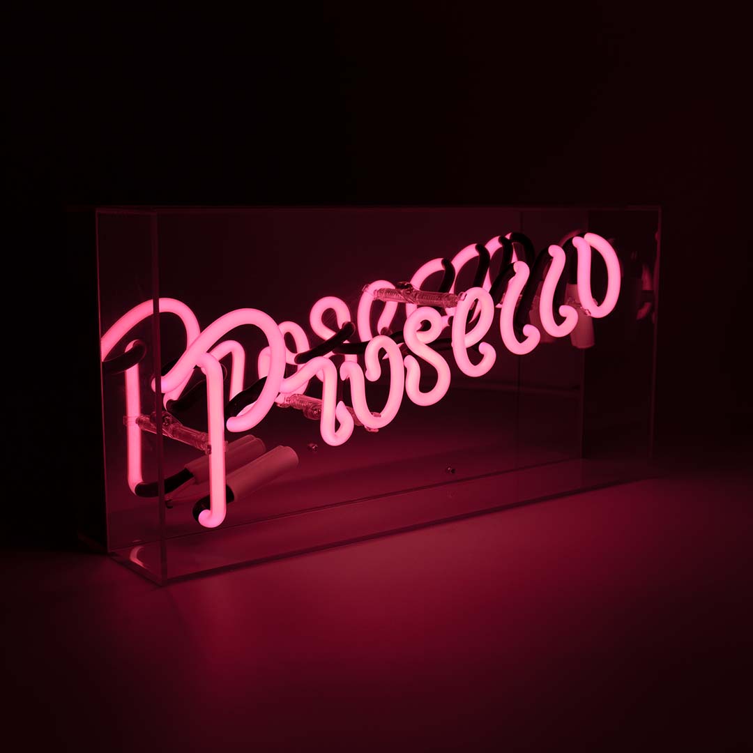 Regalo de diseño – acrylic box neon prosecco pink ACBN PROSECCO 5060081504458