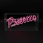 acrylic box neon prosecco pink 