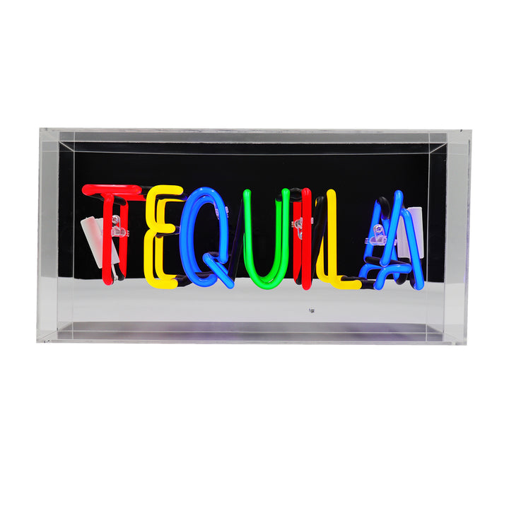 acrylic box neon tequila 