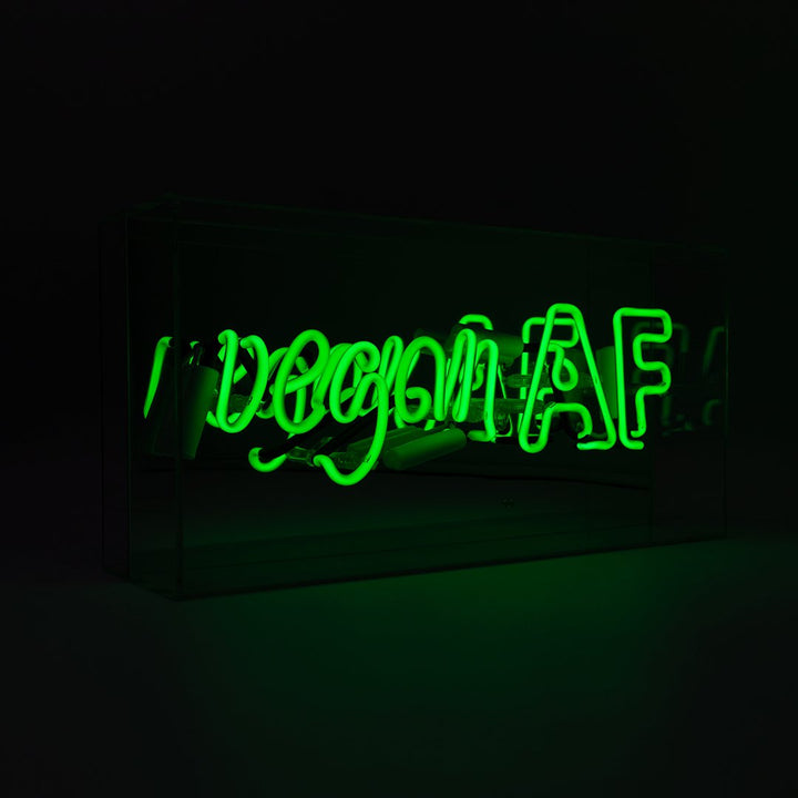 Regalo de diseño – acrylic box neon vegan af 