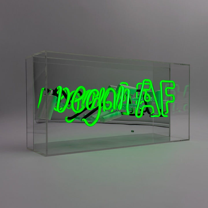 Regalo de diseño – acrylic box neon vegan af 