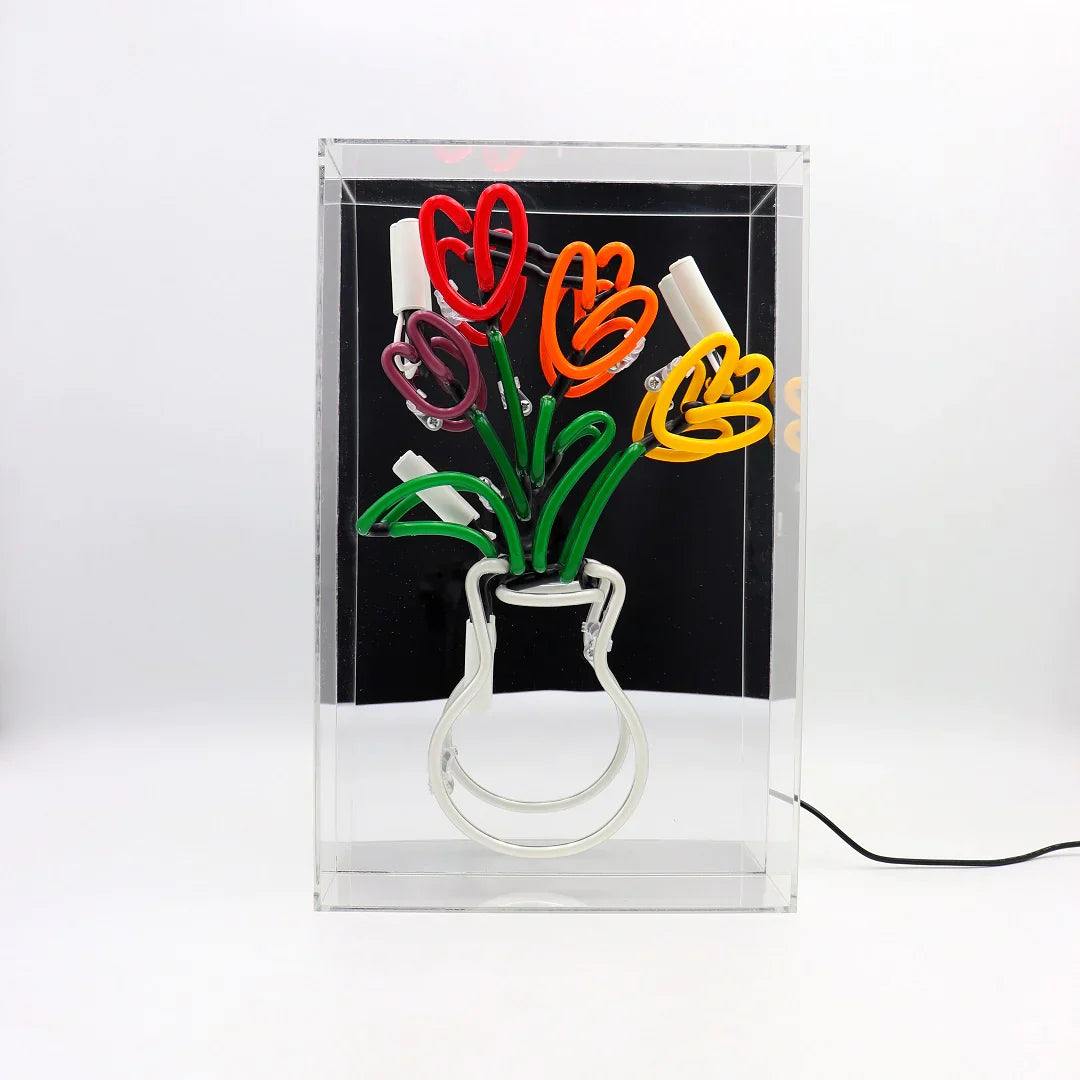 neon vase de tulipes locomocean 