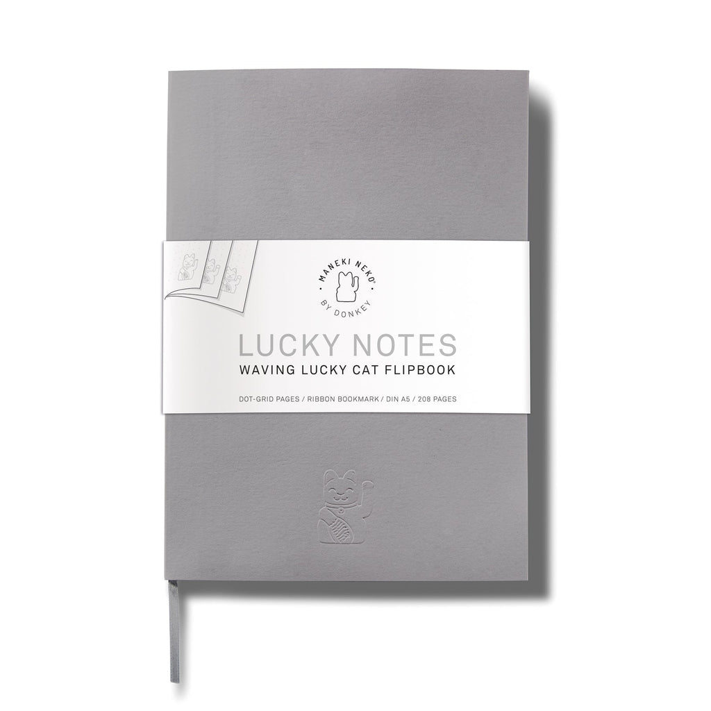 notebook chat chanceux gris donkey 