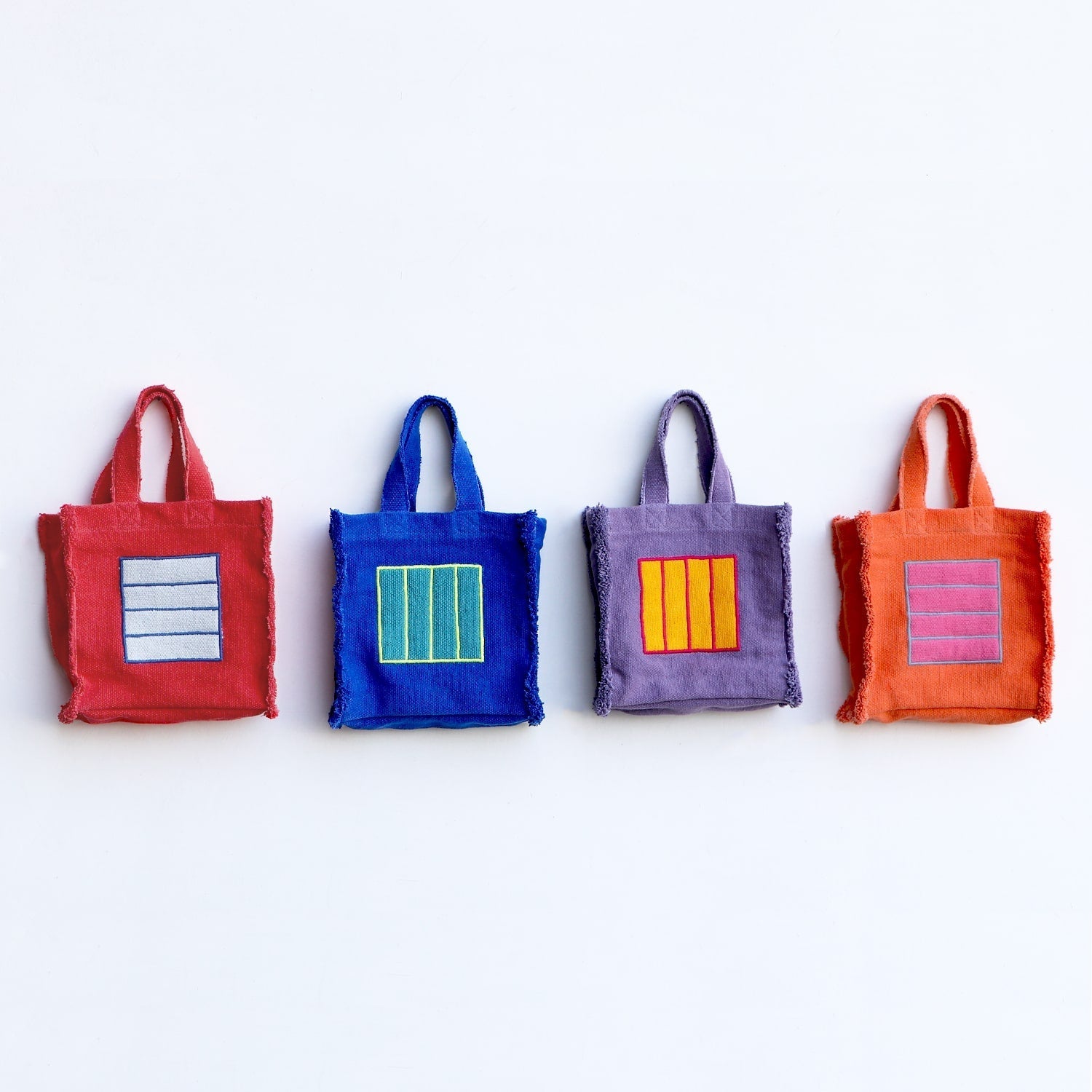 Sac à main textile bleu Cell – Oli&Carol x Peter Halley – vue produit 6