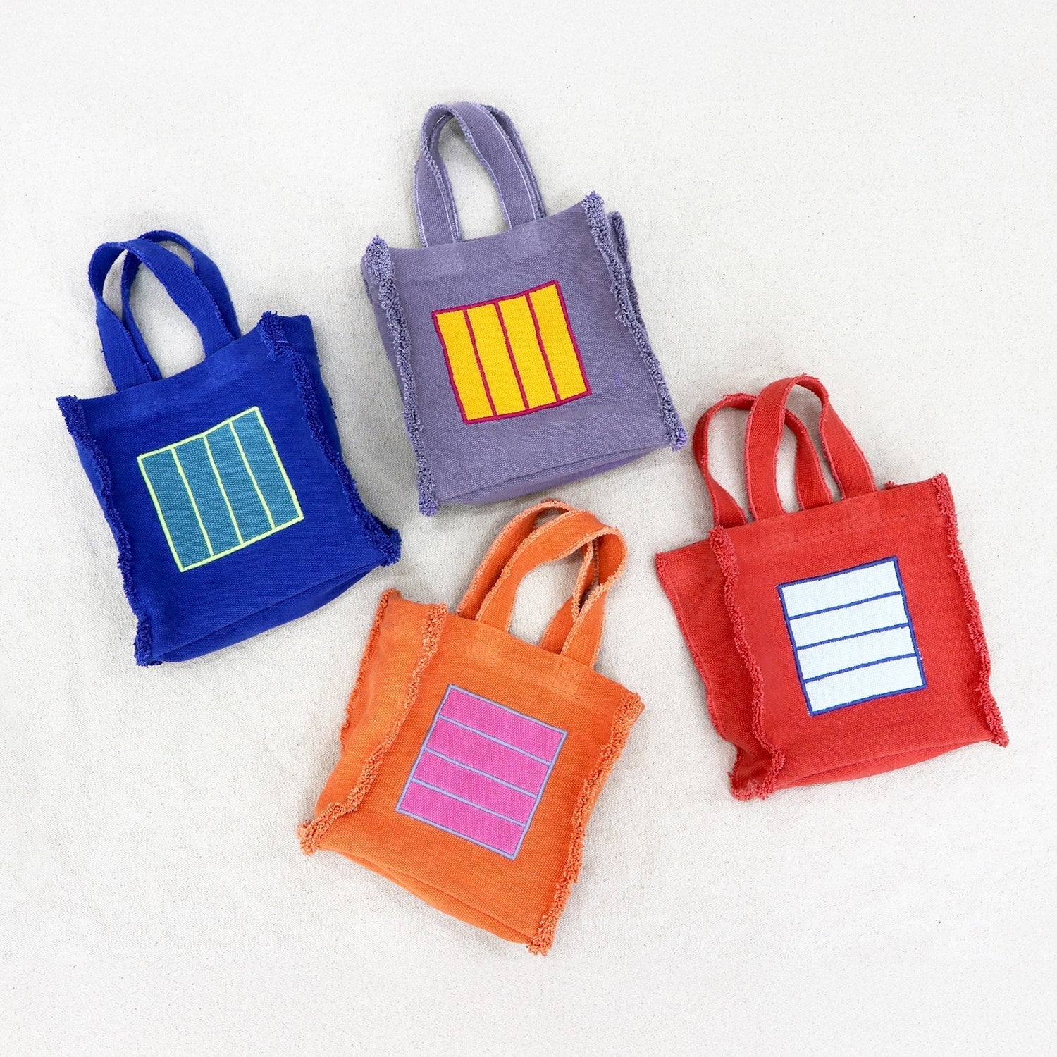 Sac à main textile orange Cell – Oli&Carol x Peter Halley – vue produit 6