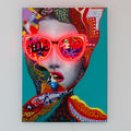 'Chic Woman' Wall Artwork with LED Neon - STANDARD