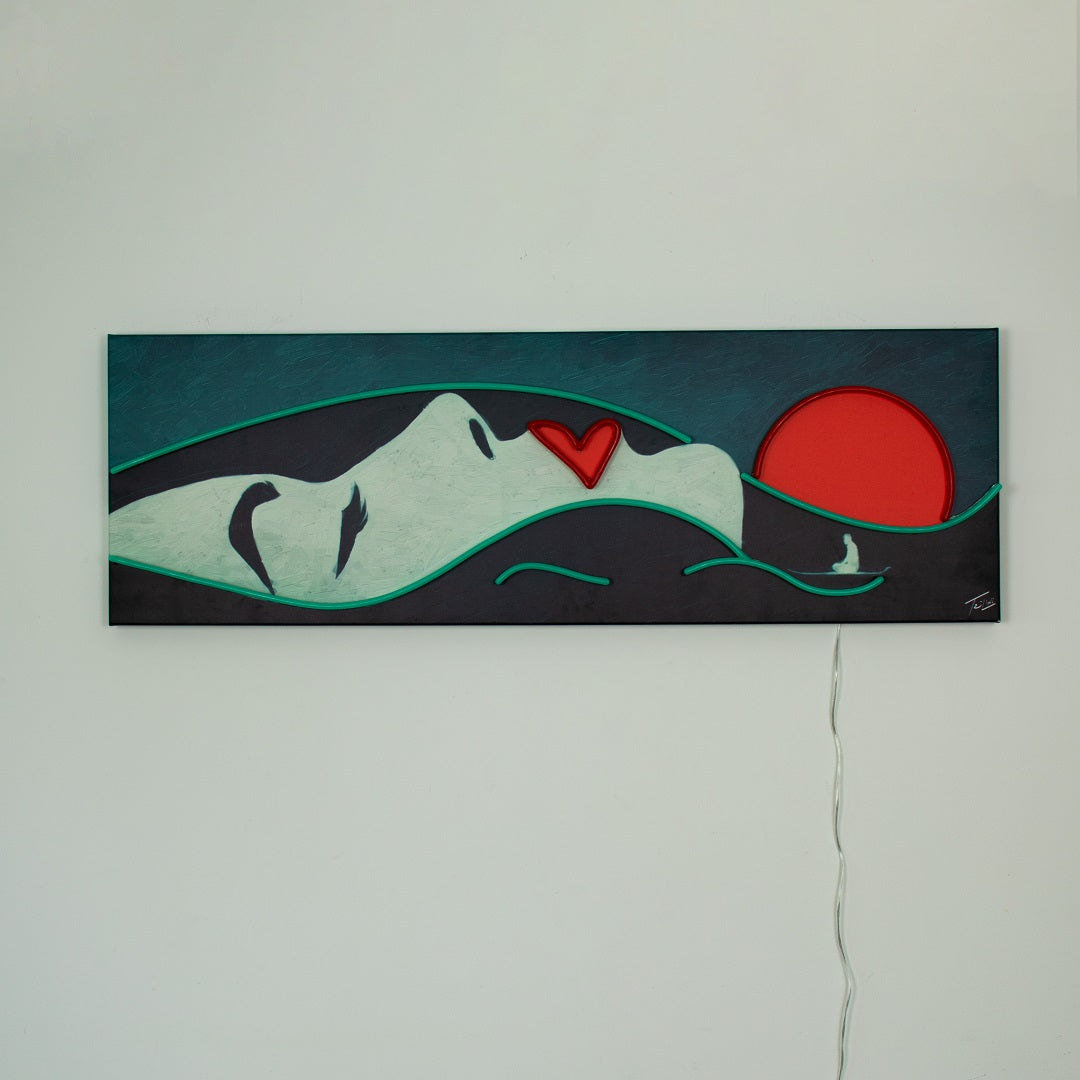 Face Landscape – Wandbild (LED Neon)