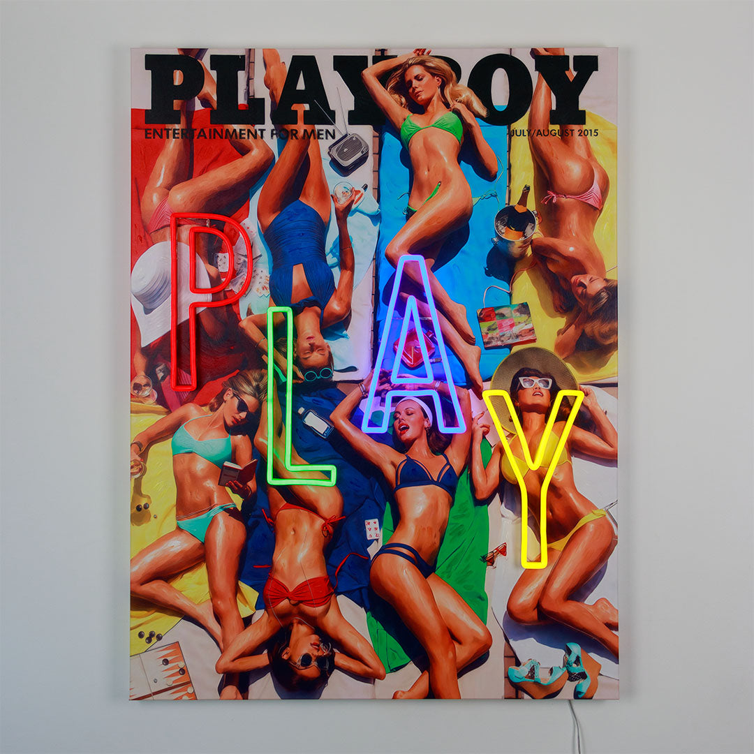 Playboy X Locomocean - Beach Scene Cover (LED-Neon) - KLEIN