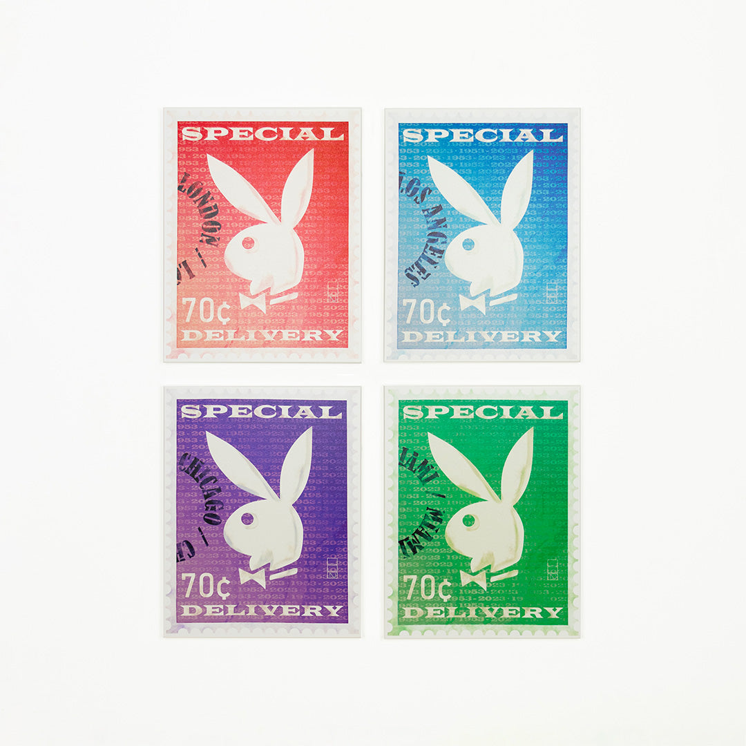 Playboy X Locomocean – Kunstdruck auf Leinwand, limitierte Auflage „Stamp“