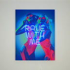 Wandmalerei (LED-Neon) - Rave With Me