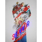 'Survivor' Wall Artwork with LED Neon - SMALL