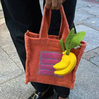 Sac à main textile orange Cell – Oli&Carol x Peter Halley – vue produit 5