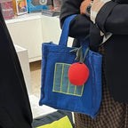 Sac à main textile bleu Cell – Oli&Carol x Peter Halley – vue produit 5