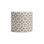 Pot de fleurs Carreaux - fleurs grises