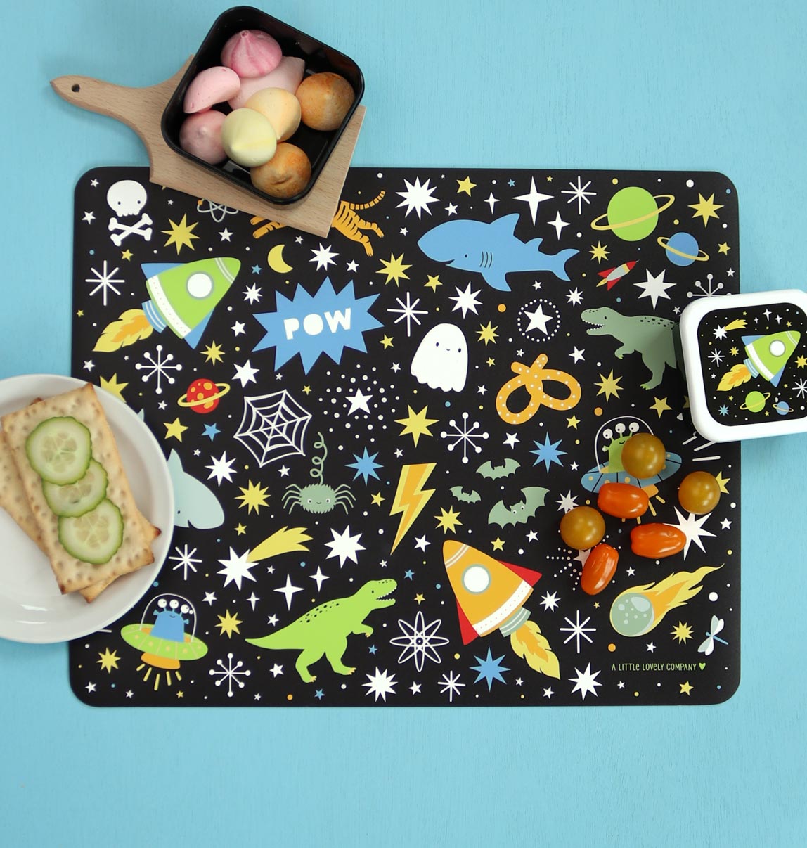 Set de table enfant - Galaxie – vue 2 – A Little Lovely Company