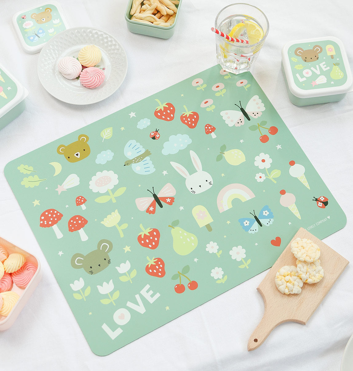Set de table enfant - Joy – vue 2 – A Little Lovely Company