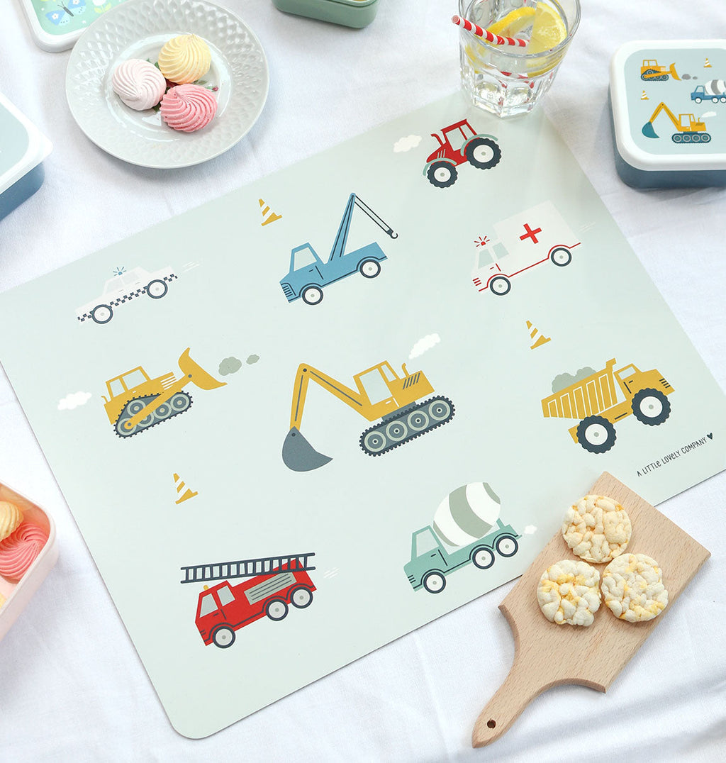 Set de table enfant - Véhicules – vue 2 – A Little Lovely Company