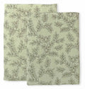 Lot de 2 langes en coton bio - Feuilles Sauge – A Little Lovely Company