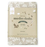 Lot de 2 langes en coton bio - Feuilles Taupe – vue 9 – A Little Lovely Company