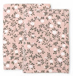 Lot de 2 langes en coton bio - Fleurs Rose – A Little Lovely Company