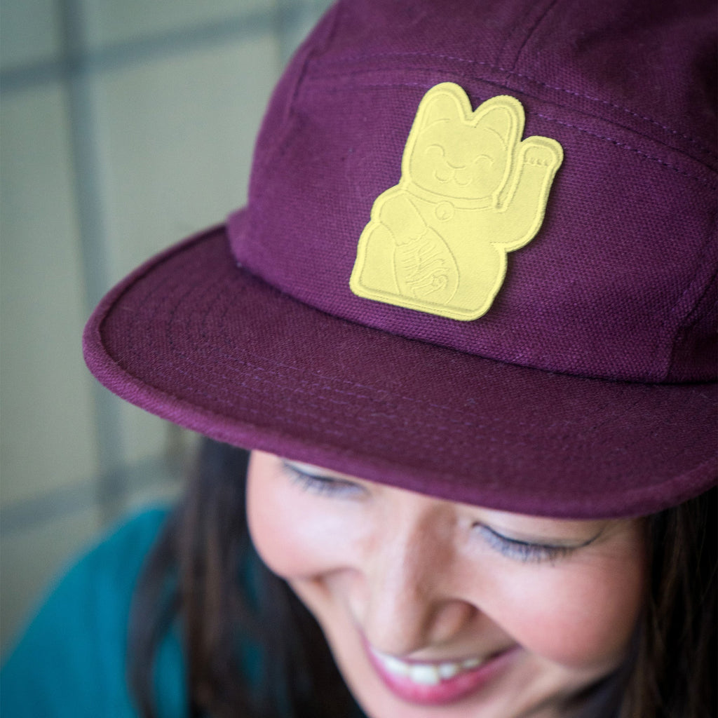 Design-lahja – patch chat chanceux jaune donkey 