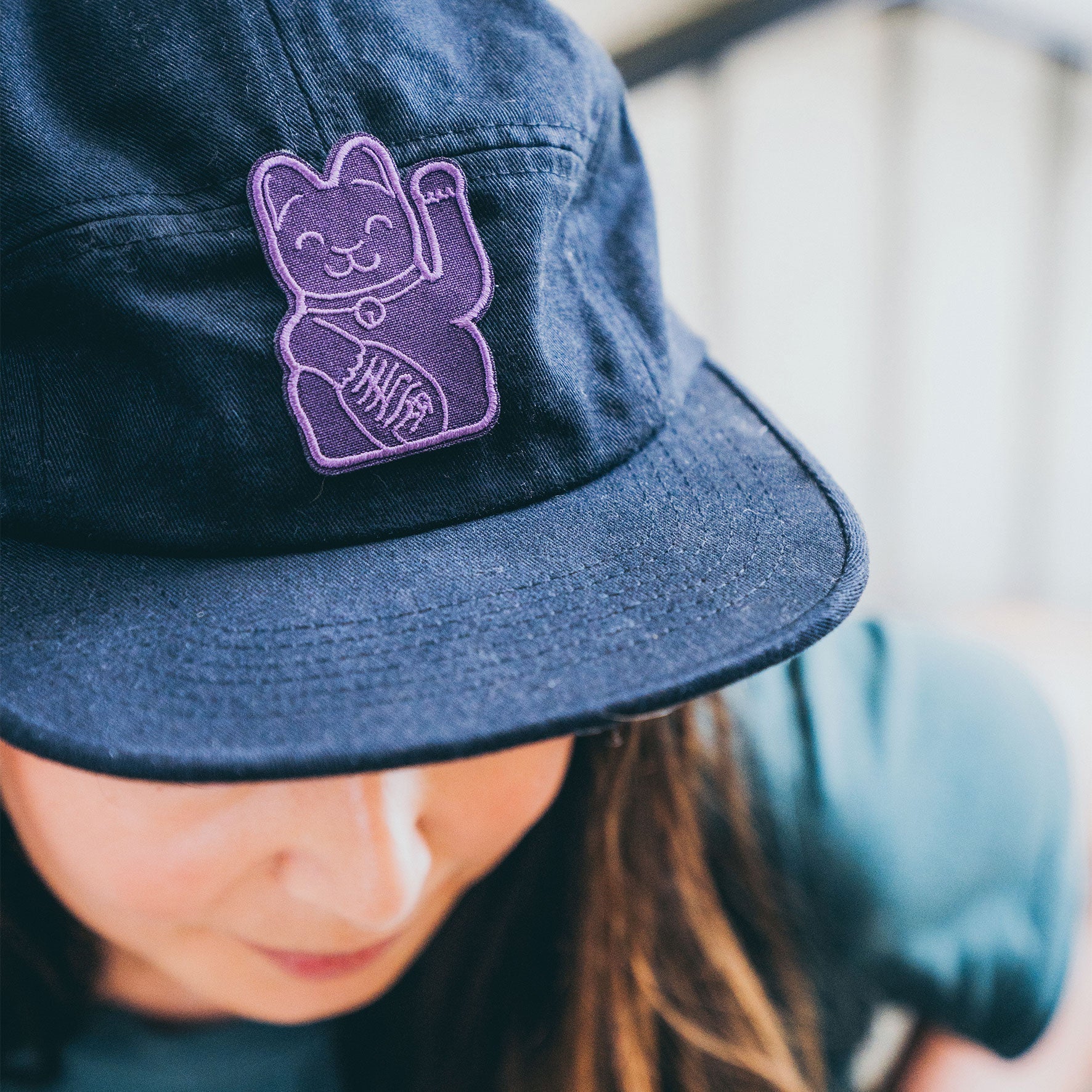 patch chat chanceux violet donkey 