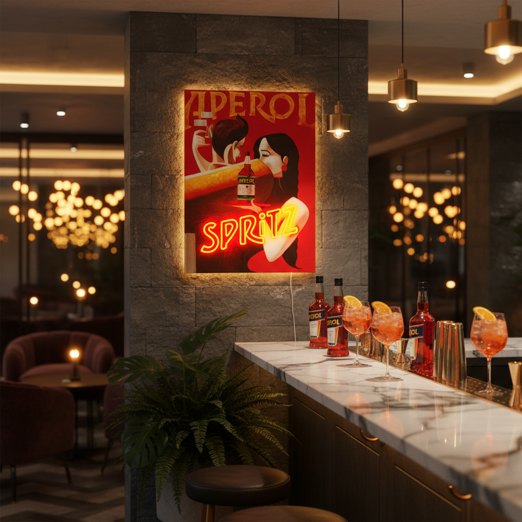 Pintura de pared pequeña (neón LED) - Spritz