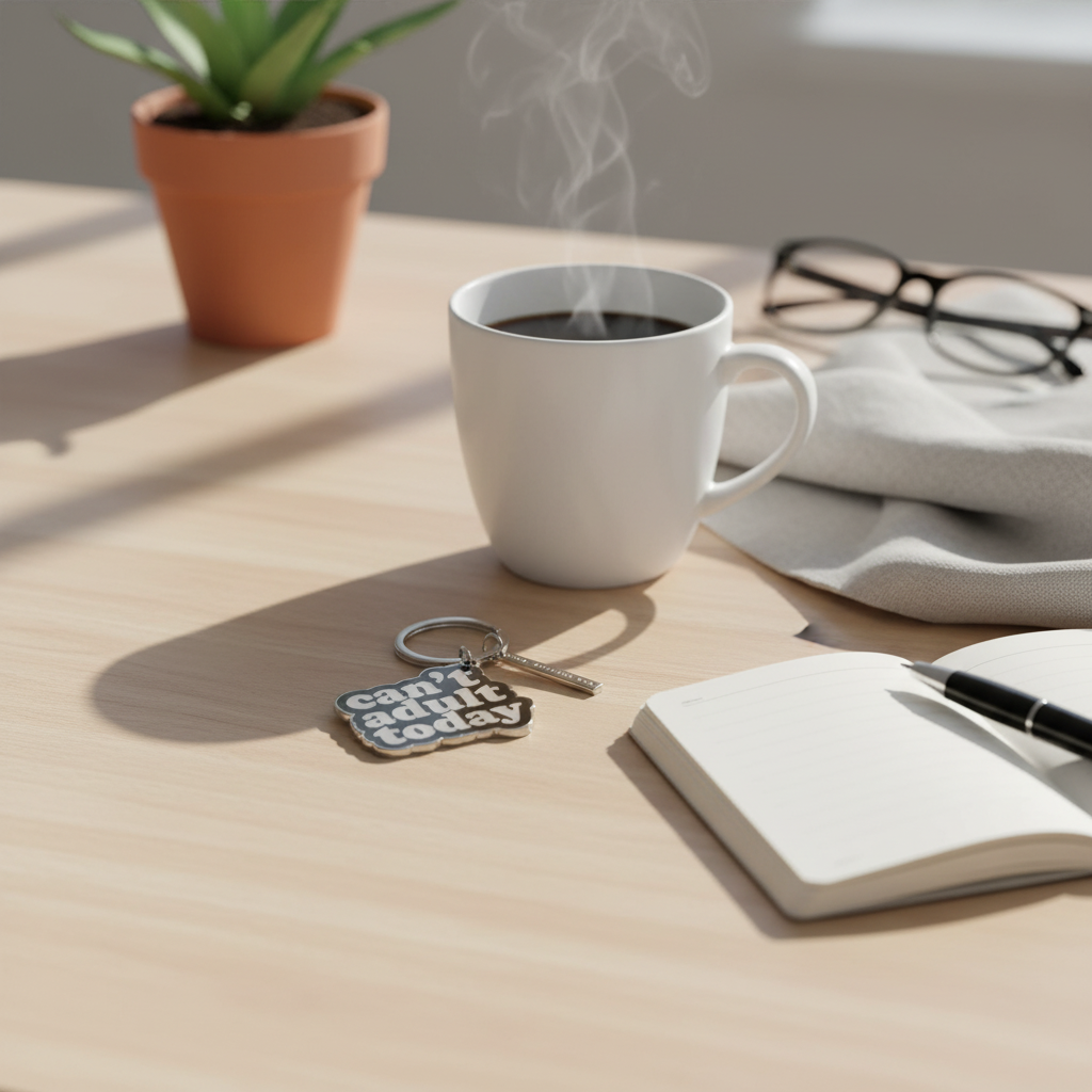 Can't Adult Today Keychain