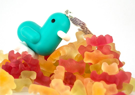 Candy Blue Duck Keychain