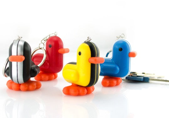 Porte-clés Canard Jaune Racer | Oggetti di design e regali originali