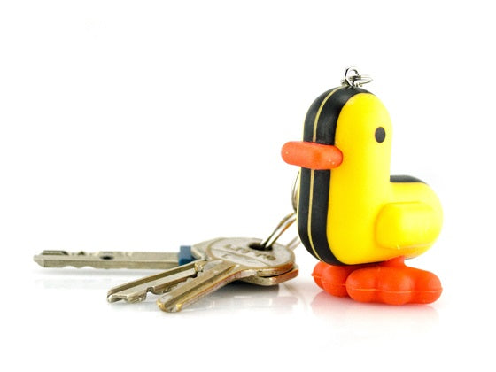 Yellow Duck Racer Keychain