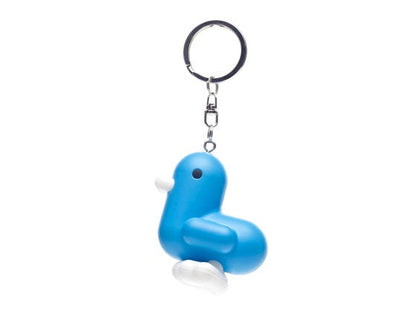 Neon Blue Duck Keychain