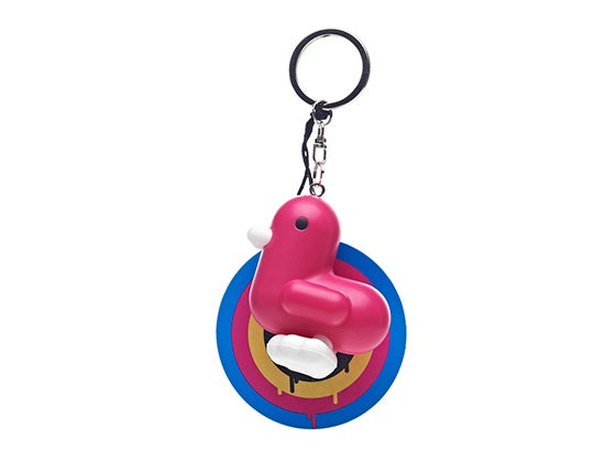 CMYK Magenta Duck Keychain