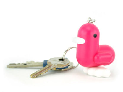 CMYK Magenta Duck Keychain
