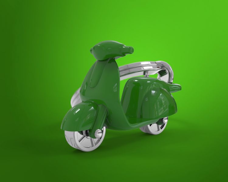 porte cles scooter vert metalmorphose MTM999 03 5404006025206